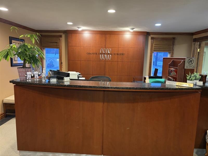 front desk, reception area at Granite State Oral Surgery
