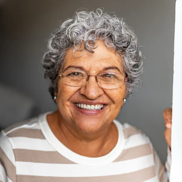 senior woman smiling